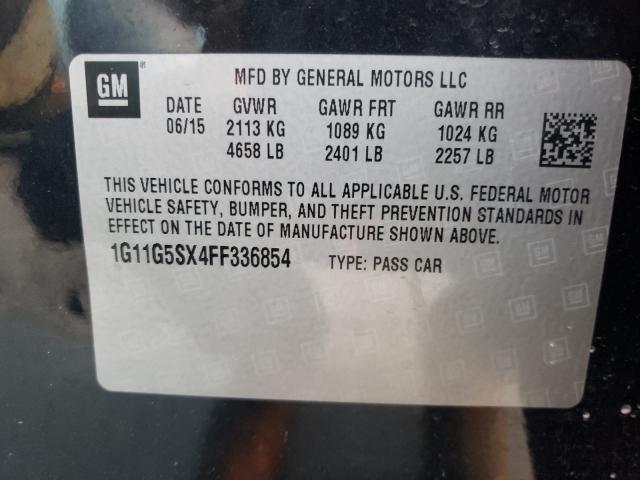 Photo 9 VIN: 1G11G5SX4FF336854 - CHEVROLET MALIBU LTZ 