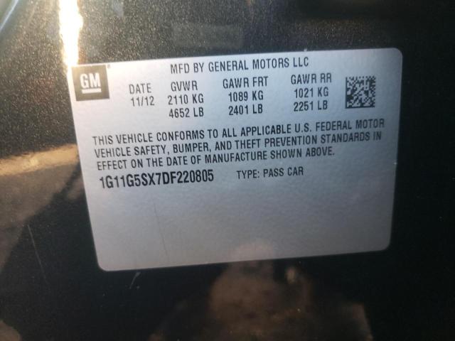 Photo 9 VIN: 1G11G5SX7DF220805 - CHEVROLET MALIBU 3LT 