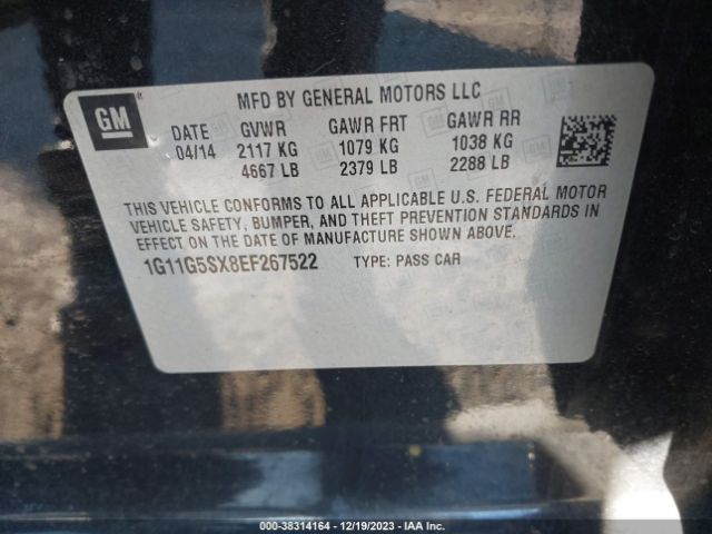 Photo 8 VIN: 1G11G5SX8EF267522 - CHEVROLET MALIBU 