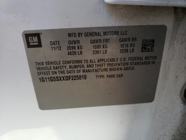 Photo 9 VIN: 1G11G5SXXDF225819 - CHEVROLET MALIBU 3LT 