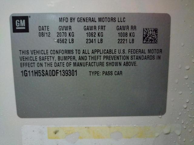 Photo 12 VIN: 1G11H5SA0DF139301 - CHEVROLET MALIBU 