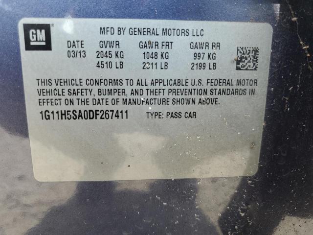 Photo 11 VIN: 1G11H5SA0DF267411 - CHEVROLET MALIBU LTZ 