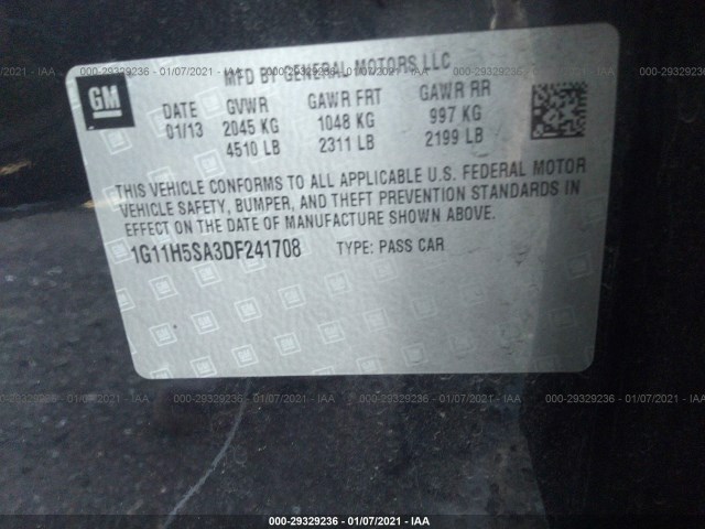 Photo 8 VIN: 1G11H5SA3DF241708 - CHEVROLET MALIBU 