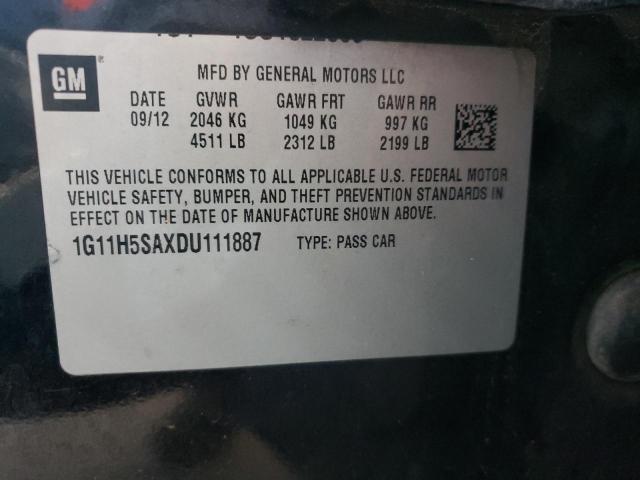 Photo 9 VIN: 1G11H5SAXDU111887 - CHEVROLET MALIBU LTZ 