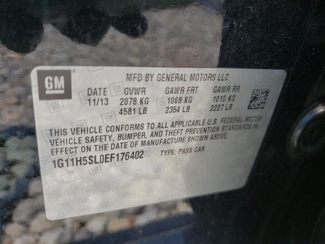 Photo 9 VIN: 1G11H5SL0EF176402 - CHEVROLET MALIBU LTZ 