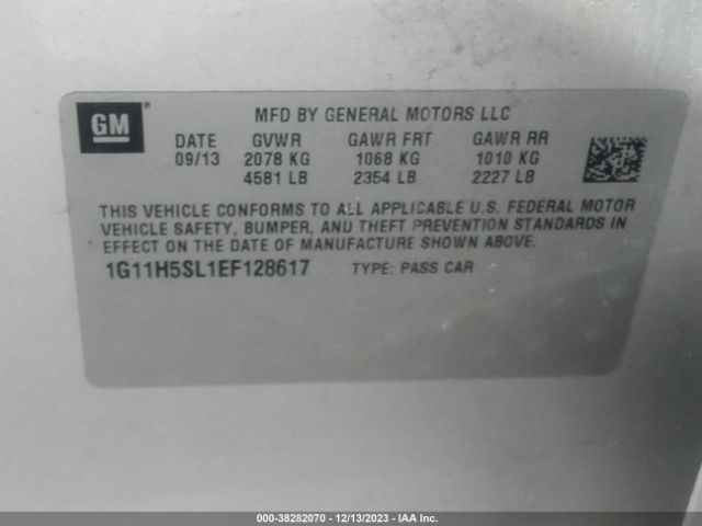 Photo 8 VIN: 1G11H5SL1EF128617 - CHEVROLET MALIBU LTZ 