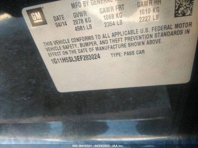 Photo 8 VIN: 1G11H5SL3EF283024 - CHEVROLET MALIBU 