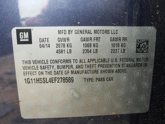 Photo 9 VIN: 1G11H5SL4EF278589 - CHEVROLET MALIBU LTZ 