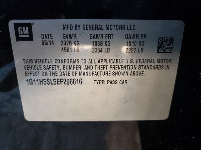 Photo 9 VIN: 1G11H5SL5EF296616 - CHEVROLET MALIBU LTZ 