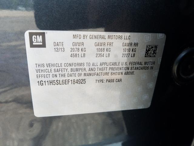 Photo 9 VIN: 1G11H5SL6EF184925 - CHEVROLET MALIBU LTZ 