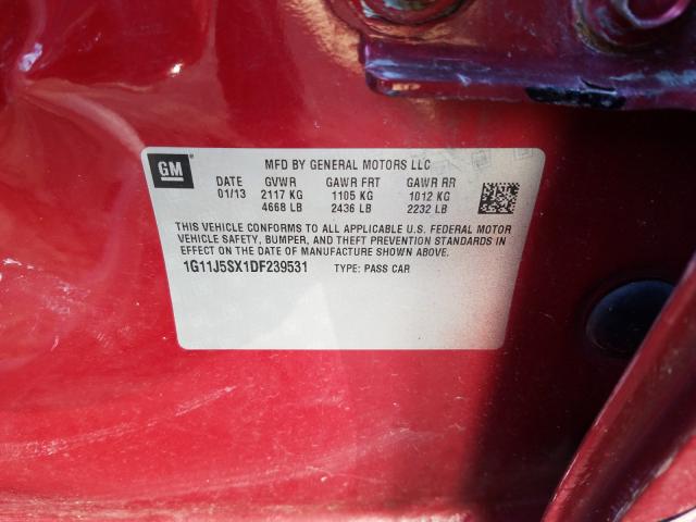 Photo 9 VIN: 1G11J5SX1DF239531 - CHEVROLET MALIBU LTZ 