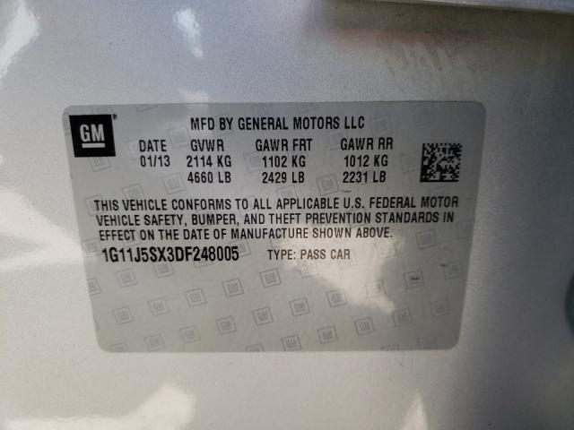 Photo 9 VIN: 1G11J5SX3DF248005 - CHEVROLET MALIBU LTZ 