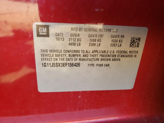 Photo 9 VIN: 1G11J5SX3EF156426 - CHEVROLET MALIBU LTZ 