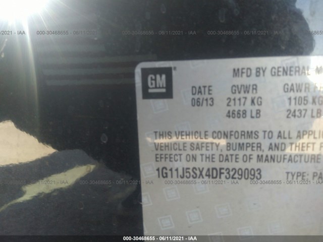 Photo 8 VIN: 1G11J5SX4DF329093 - CHEVROLET MALIBU 