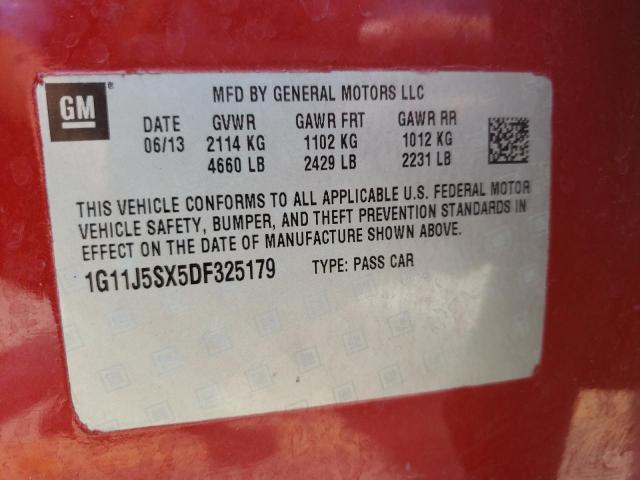 Photo 11 VIN: 1G11J5SX5DF325179 - CHEVROLET MALIBU LTZ 