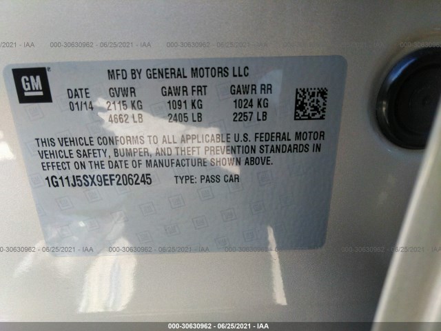 Photo 8 VIN: 1G11J5SX9EF206245 - CHEVROLET MALIBU 