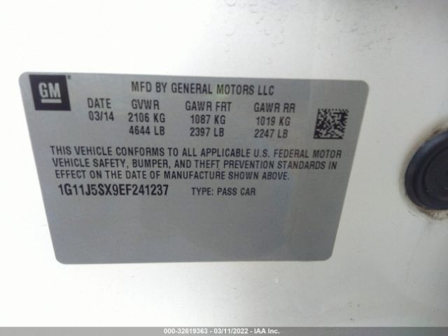 Photo 8 VIN: 1G11J5SX9EF241237 - CHEVROLET MALIBU 