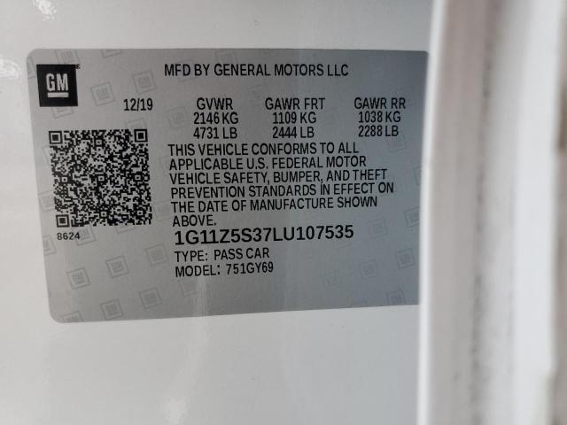 Photo 11 VIN: 1G11Z5S37LU107535 - CHEVROLET IMPALA 