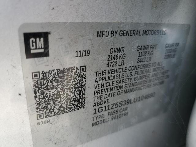 Photo 11 VIN: 1G11Z5S39LU104880 - CHEVROLET IMPALA LT 