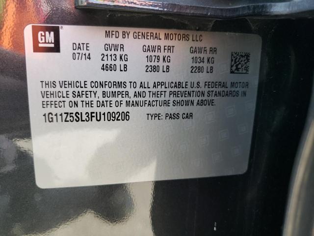 Photo 9 VIN: 1G11Z5SL3FU109206 - CHEVROLET IMPALA LS 