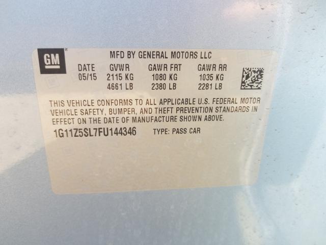 Photo 9 VIN: 1G11Z5SL7FU144346 - CHEVROLET IMPALA LS 