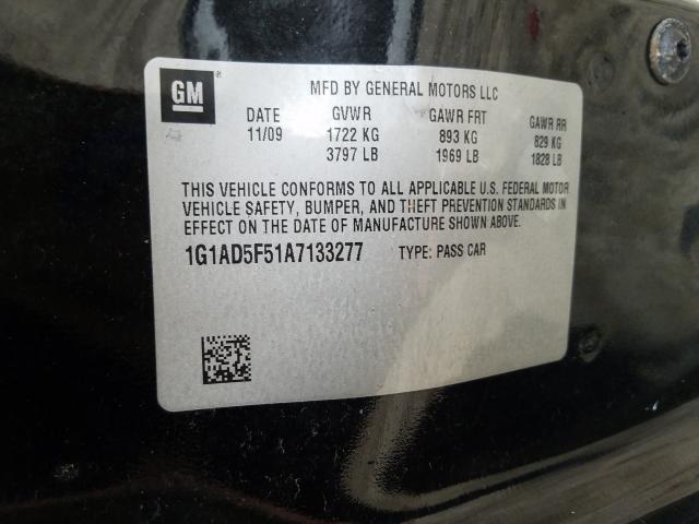 Photo 9 VIN: 1G1AD5F51A7133277 - CHEVROLET COBALT 1LT 