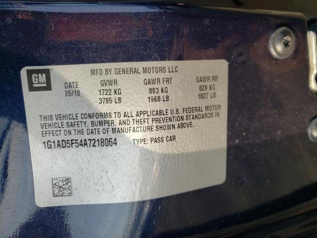 Photo 9 VIN: 1G1AD5F54A7218064 - CHEVROLET COBALT 1LT 