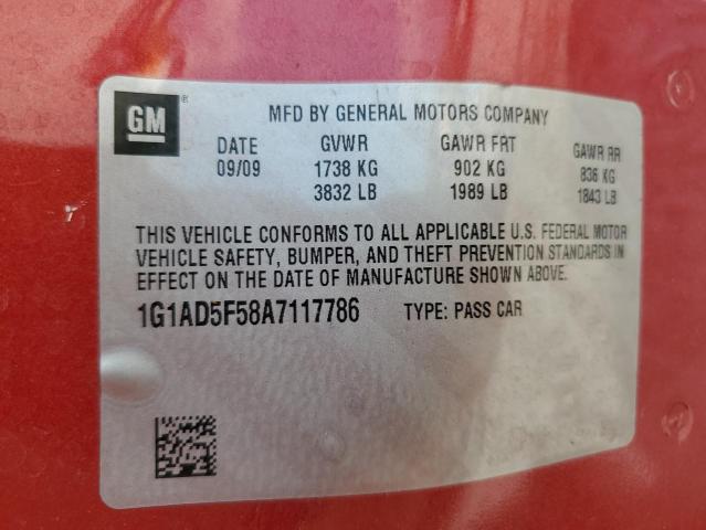 Photo 11 VIN: 1G1AD5F58A7117786 - CHEVROLET COBALT 1LT 