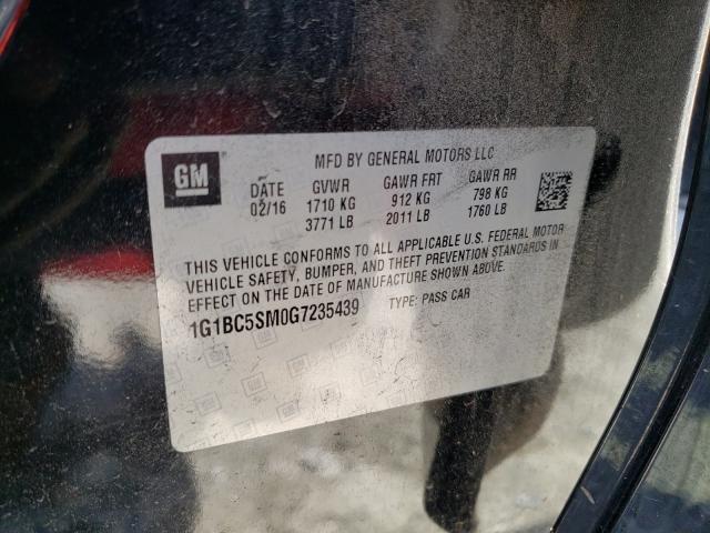 Photo 9 VIN: 1G1BC5SM0G7235439 - CHEVROLET CRUZE 