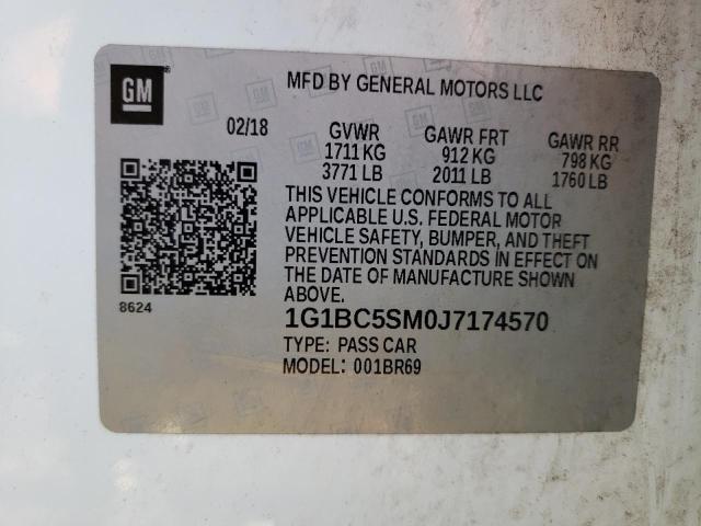 Photo 9 VIN: 1G1BC5SM0J7174570 - CHEVROLET CRUZE LS 