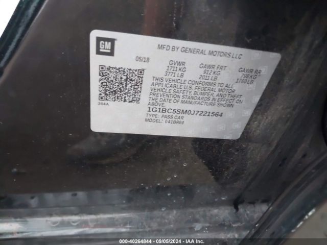 Photo 8 VIN: 1G1BC5SM0J7221564 - CHEVROLET CRUZE 