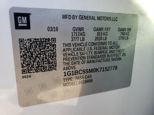 Photo 11 VIN: 1G1BC5SM0K7152778 - CHEVROLET CRUZE 