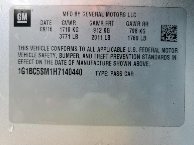 Photo 11 VIN: 1G1BC5SM1H7140440 - CHEVROLET CRUZE LS 