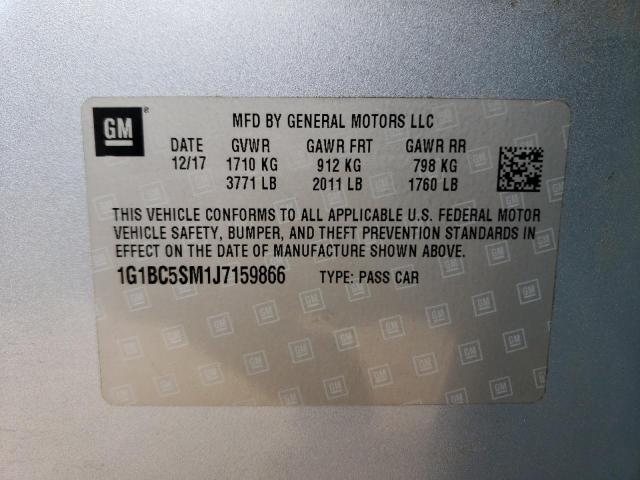 Photo 11 VIN: 1G1BC5SM1J7159866 - CHEVROLET CRUZE LS 