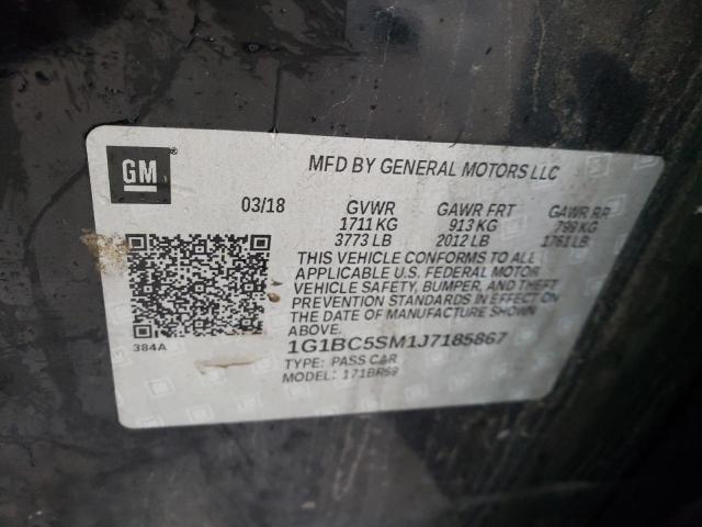 Photo 9 VIN: 1G1BC5SM1J7185867 - CHEVROLET CRUZE LS 