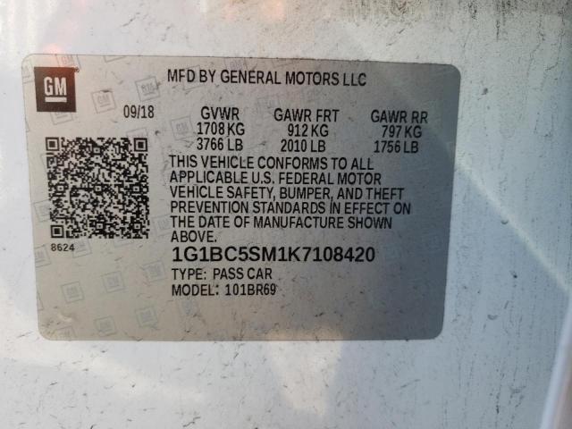 Photo 11 VIN: 1G1BC5SM1K7108420 - CHEVROLET CRUZE 