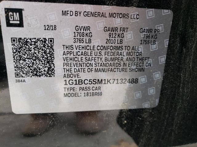 Photo 9 VIN: 1G1BC5SM1K7132488 - CHEVROLET CRUZE LS 