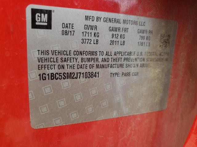 Photo 12 VIN: 1G1BC5SM2J7103841 - CHEVROLET CRUZE LS 