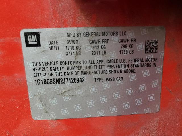 Photo 11 VIN: 1G1BC5SM2J7126942 - CHEVROLET CRUZE LS 