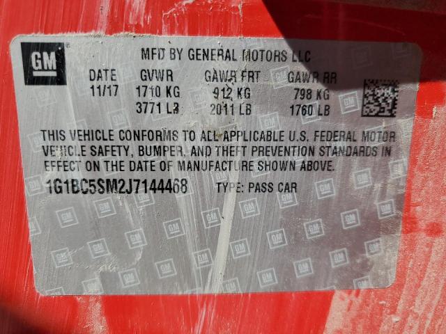 Photo 11 VIN: 1G1BC5SM2J7144468 - CHEVROLET CRUZE LS 