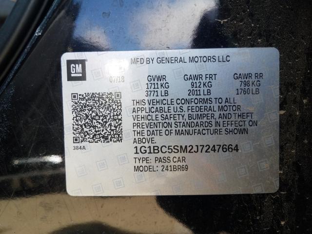 Photo 9 VIN: 1G1BC5SM2J7247664 - CHEVROLET CRUZE 