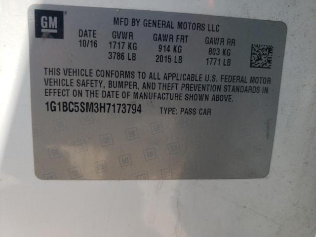 Photo 11 VIN: 1G1BC5SM3H7173794 - CHEVROLET CRUZE LS 