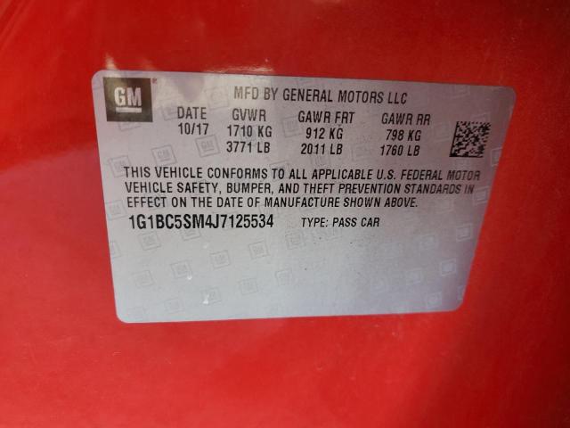 Photo 9 VIN: 1G1BC5SM4J7125534 - CHEVROLET CRUZE LS 