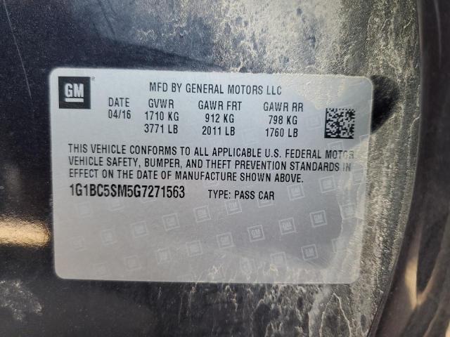 Photo 9 VIN: 1G1BC5SM5G7271563 - CHEVROLET CRUZE LS 