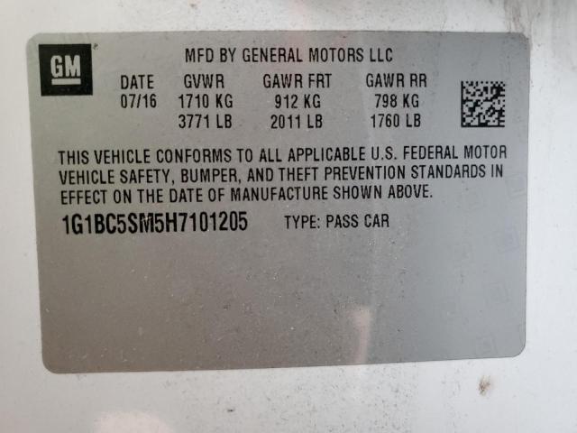 Photo 11 VIN: 1G1BC5SM5H7101205 - CHEVROLET CRUZE 