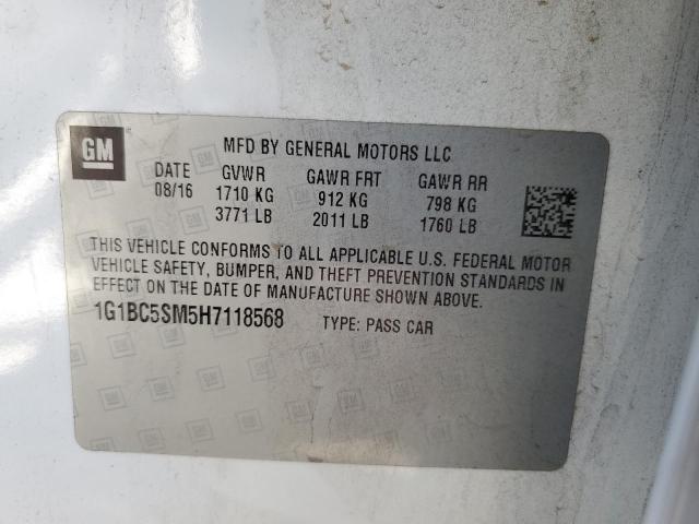 Photo 9 VIN: 1G1BC5SM5H7118568 - CHEVROLET CRUZE LS 