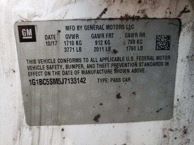 Photo 9 VIN: 1G1BC5SM5J7133142 - CHEVROLET CRUZE LS 