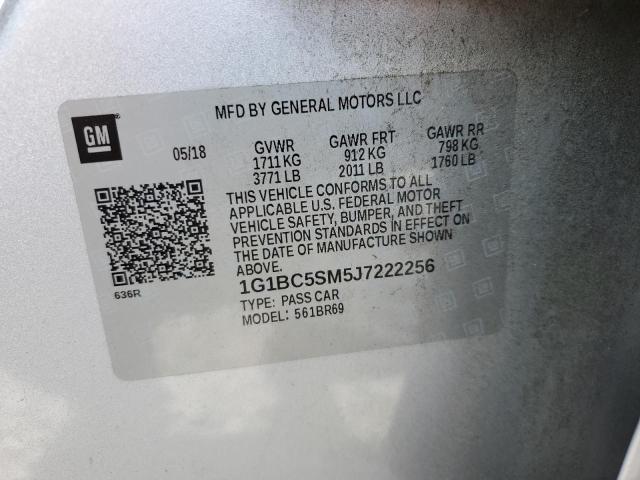 Photo 11 VIN: 1G1BC5SM5J7222256 - CHEVROLET CRUZE LS 