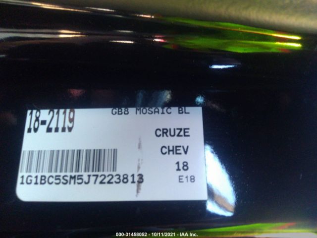 Photo 8 VIN: 1G1BC5SM5J7223813 - CHEVROLET CRUZE 