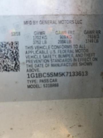 Photo 11 VIN: 1G1BC5SM5K7133613 - CHEVROLET CRUZE LS 